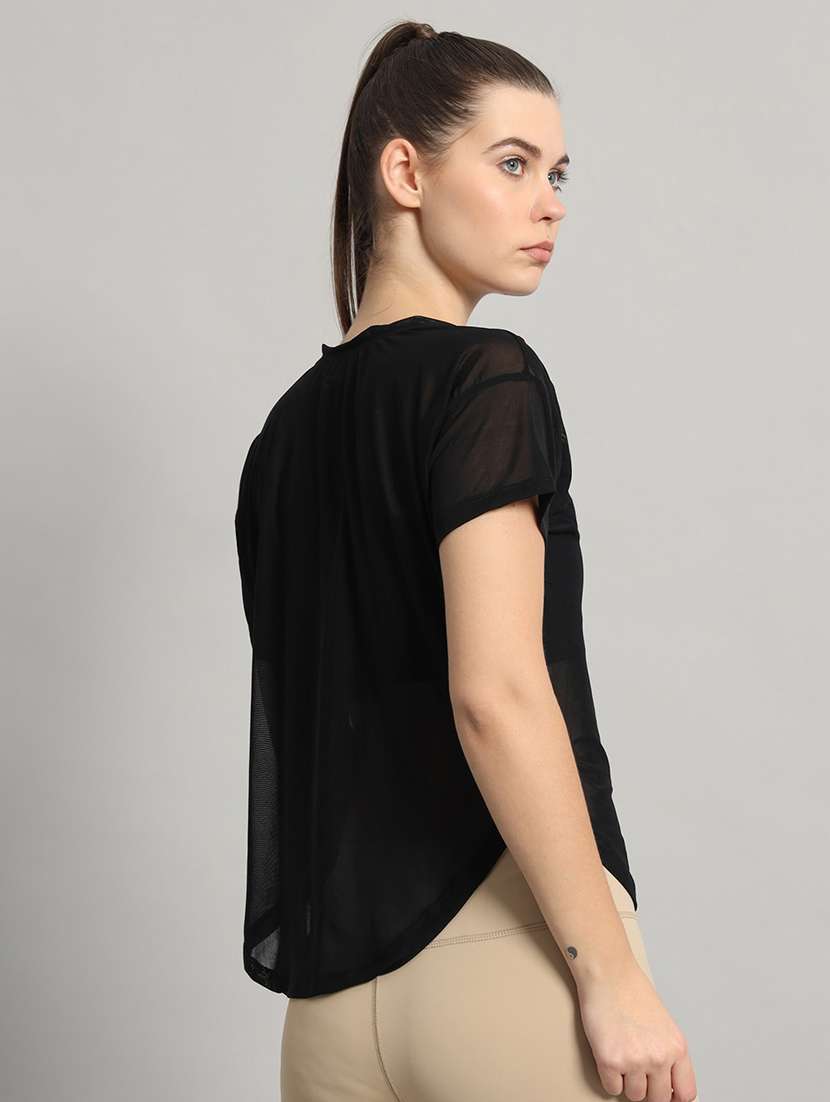 women typography printed relaxed fit dri-fit t-shirt - 21763011 -  Standard Image - 3