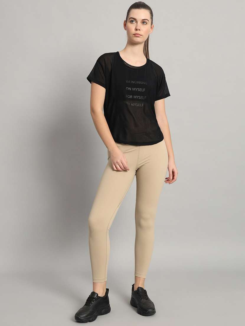 women typography printed relaxed fit dri-fit t-shirt - 21763011 -  Standard Image - 5