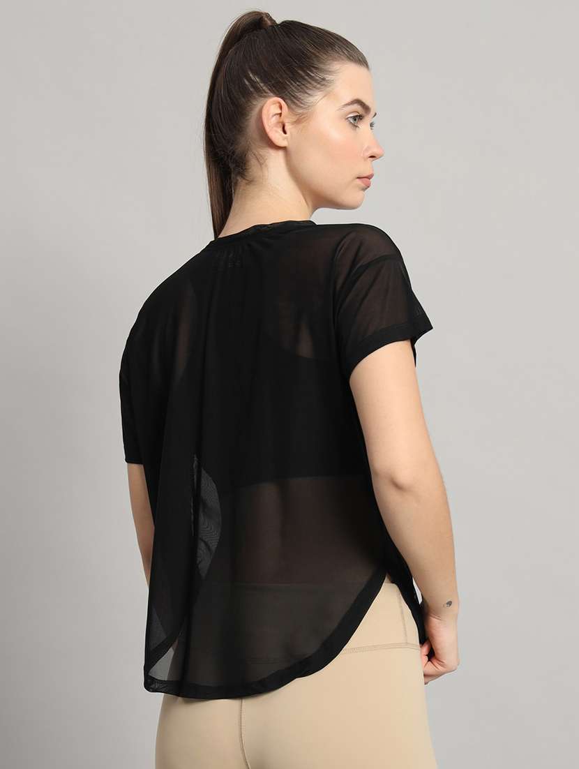 women typography printed relaxed fit dri-fit t-shirt - 21763012 -  Standard Image - 3