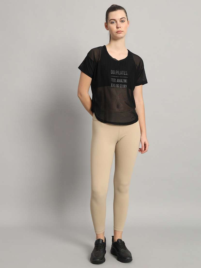 women typography printed relaxed fit dri-fit t-shirt - 21763012 -  Standard Image - 5