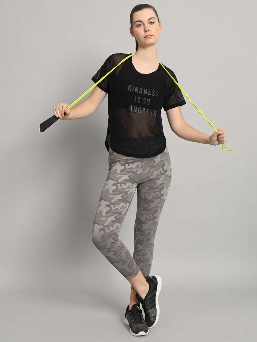 women typography printed relaxed fit dri-fit t-shirt - 21763013 -  Standard Image - 5