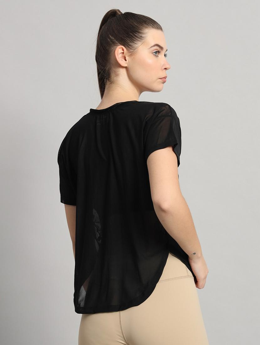 women typography printed relaxed fit dri-fit t-shirt - 21763014 - Standard Image - 3