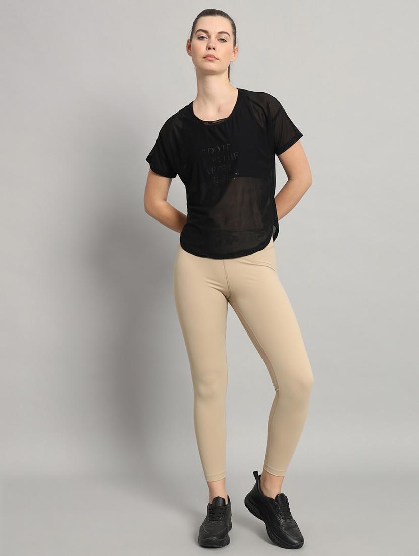 women typography printed relaxed fit dri-fit t-shirt - 21763014 - Standard Image - 5