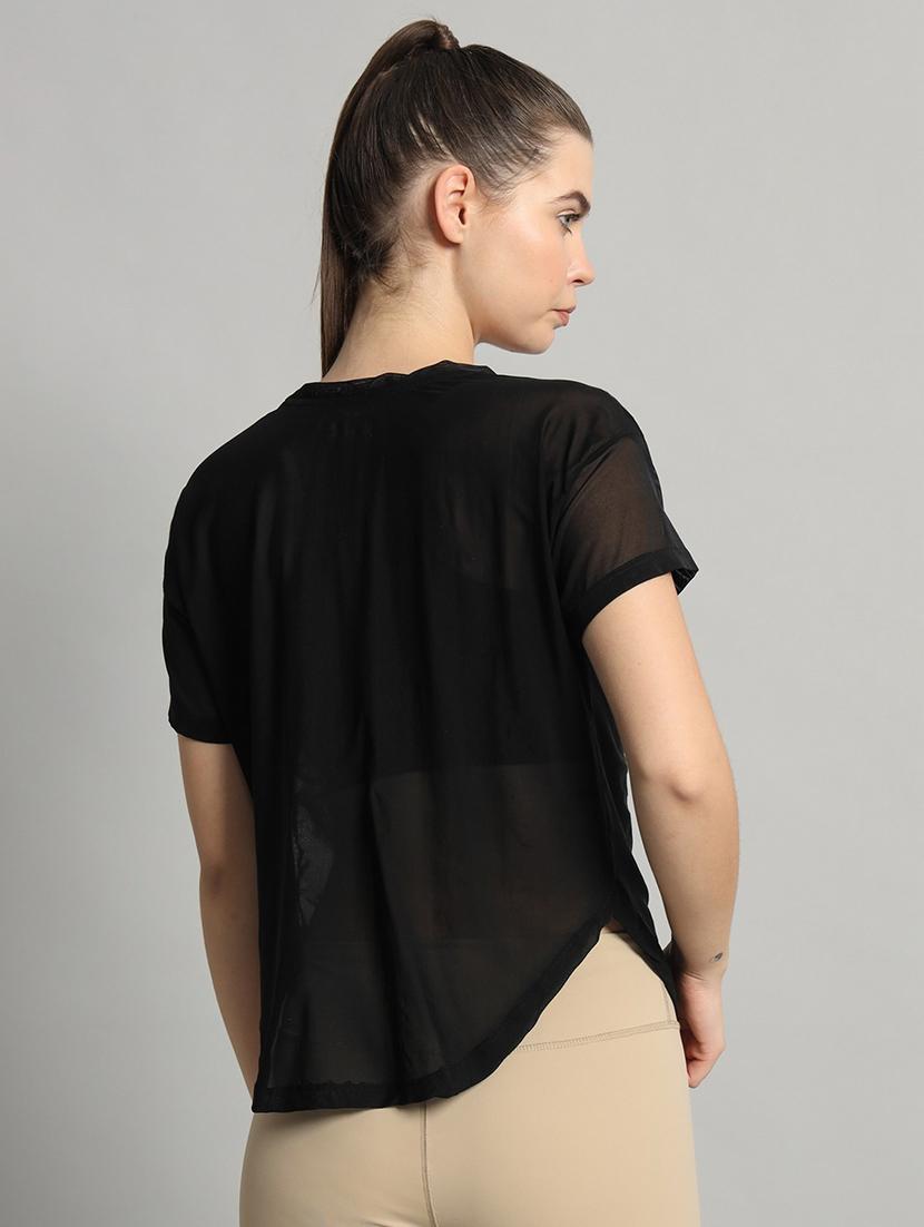 women typography printed relaxed fit dri-fit t-shirt - 21763015 - Standard Image - 3