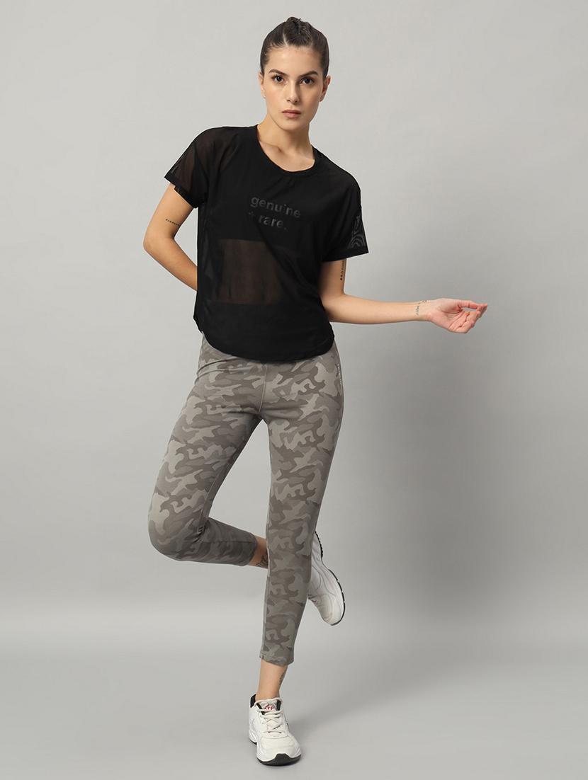 women typography printed relaxed fit dri-fit t-shirt - 21763017 - Standard Image - 5