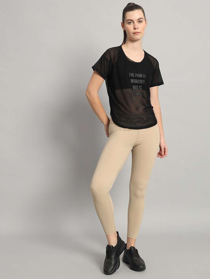 women typography printed relaxed fit dri-fit t-shirt - 21763018 -  Standard Image - 5