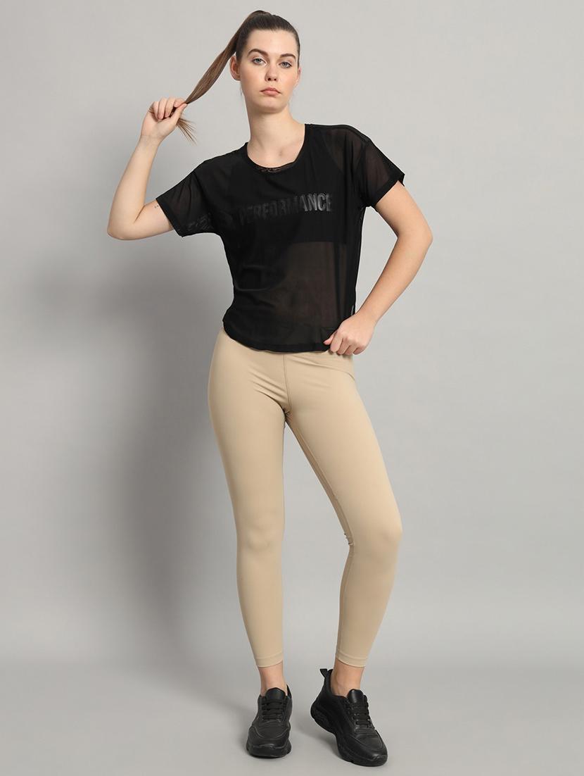 women typography printed relaxed fit dri-fit t-shirt - 21763019 - Standard Image - 5