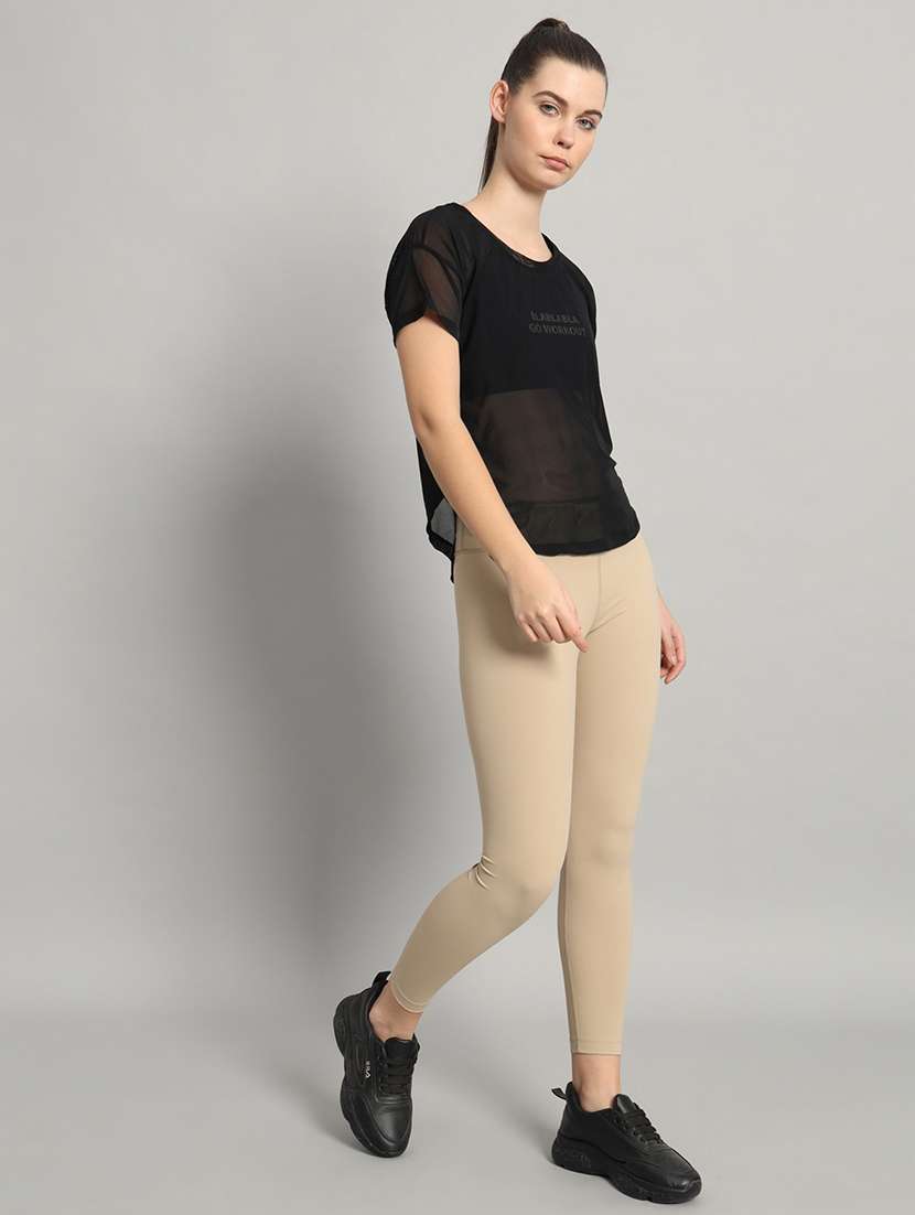 women typography printed relaxed fit dri-fit t-shirt - 21763021 -  Standard Image - 5