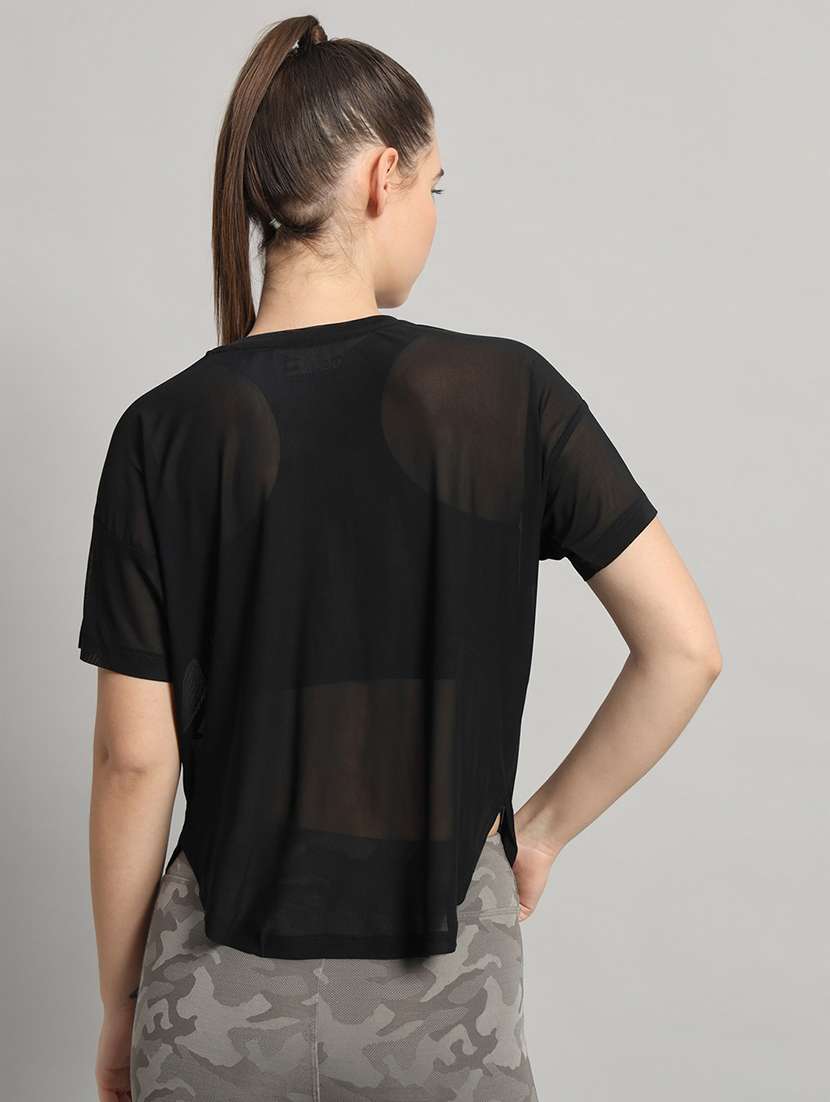women typography printed relaxed fit dri-fit t-shirt - 21763024 -  Standard Image - 3