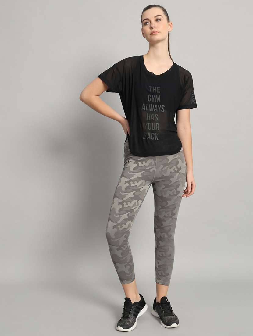 women typography printed relaxed fit dri-fit t-shirt - 21763024 -  Standard Image - 5