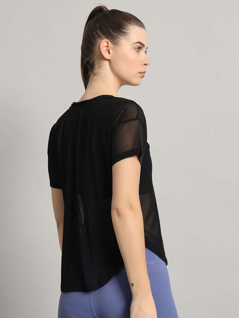 women typography printed relaxed fit dri-fit t-shirt - 21763025 -  Standard Image - 3