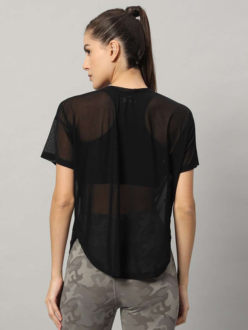 women typography printed relaxed fit dri-fit t-shirt - 21763027 -  Standard Image - 3