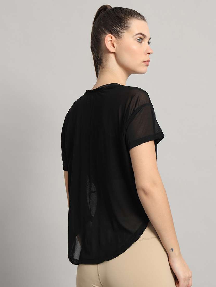 women typography printed relaxed fit dri-fit t-shirt - 21763029 -  Standard Image - 3