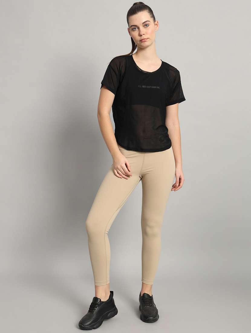 women typography printed relaxed fit dri-fit t-shirt - 21763029 -  Standard Image - 5