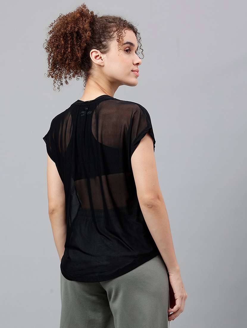 women typography printed round neck dri-fit t-shirt - 21763034 -  Standard Image - 3