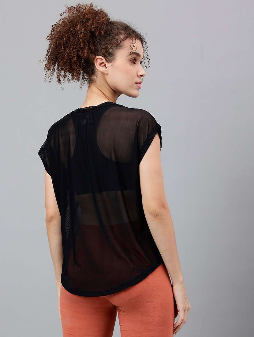 women typography printed round neck dri-fit t-shirt - 21763035 -  Standard Image - 3