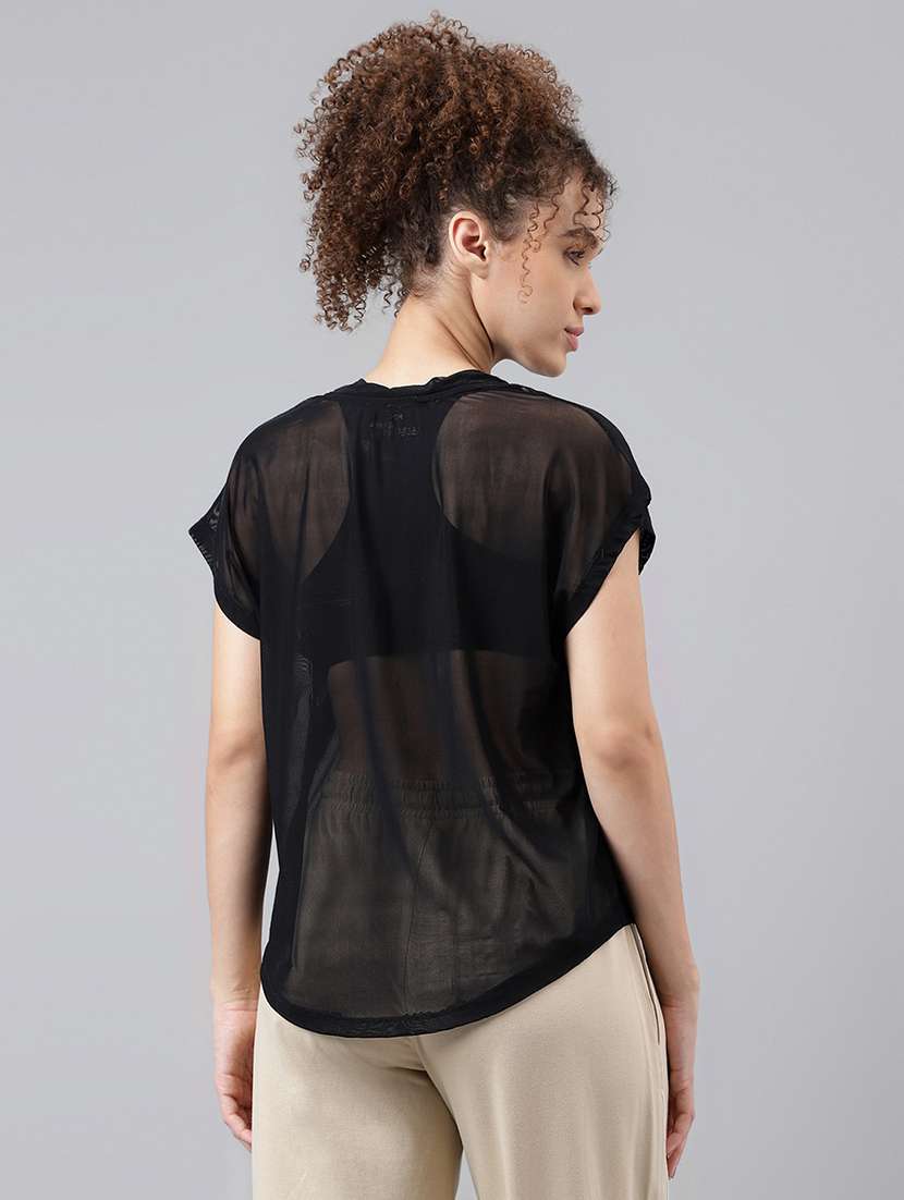 women typography printed round neck dri-fit t-shirt - 21763042 -  Standard Image - 3