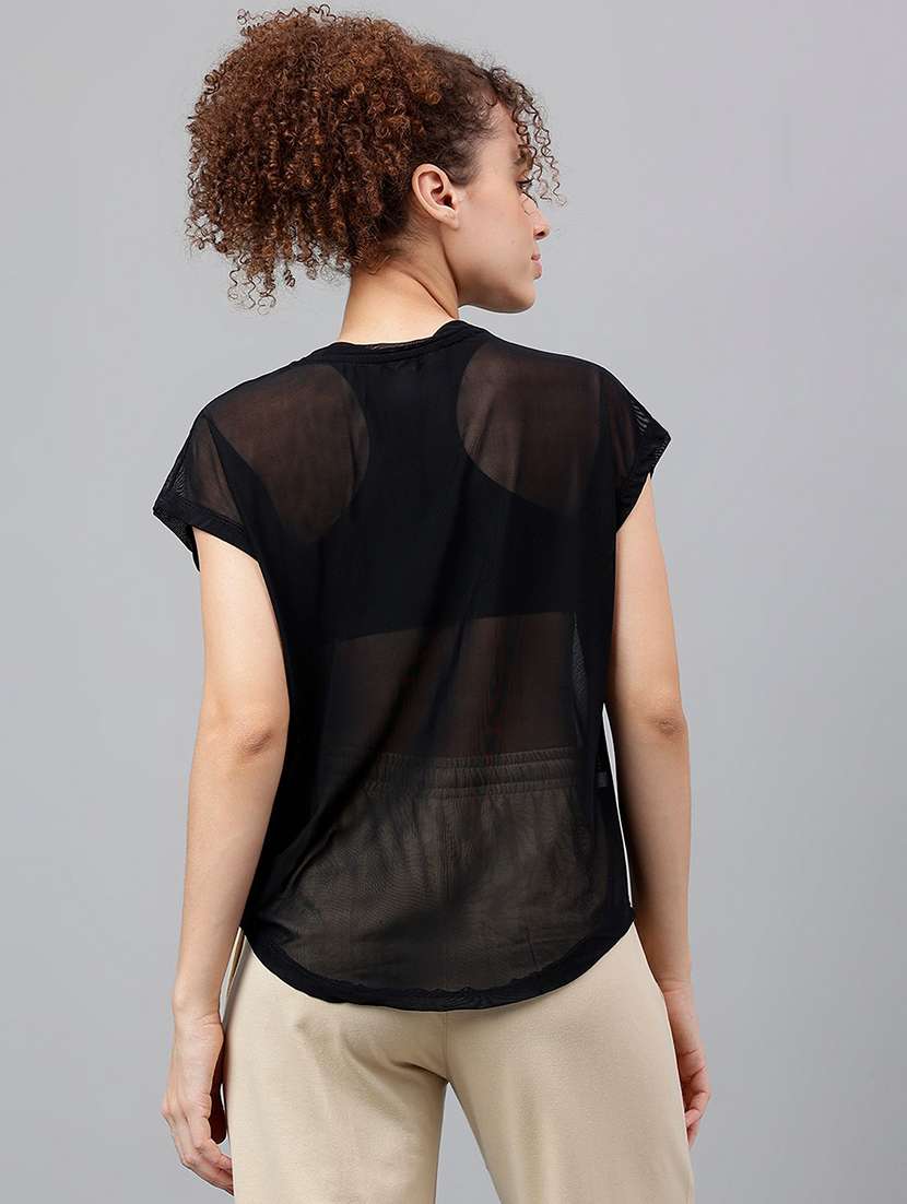 women typography printed relaxed fit dri-fit t-shirt - 21763044 -  Standard Image - 3