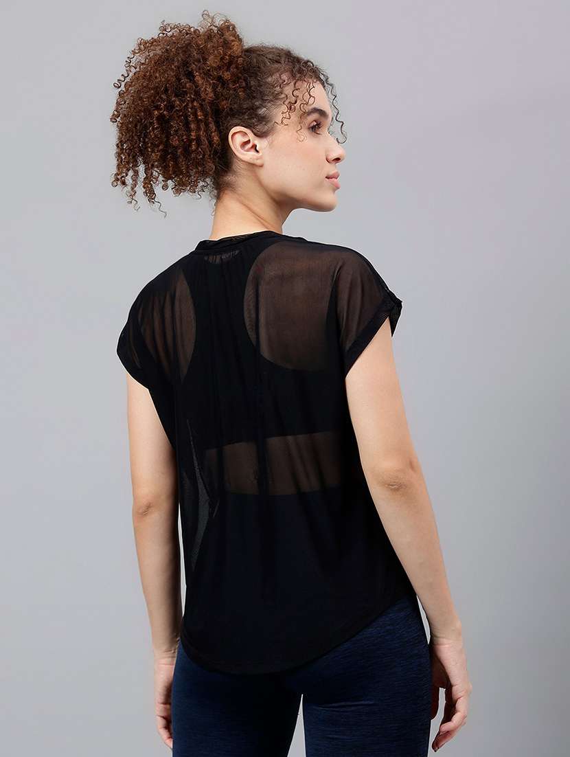 women typography printed relaxed fit dri-fit t-shirt - 21763045 -  Standard Image - 3