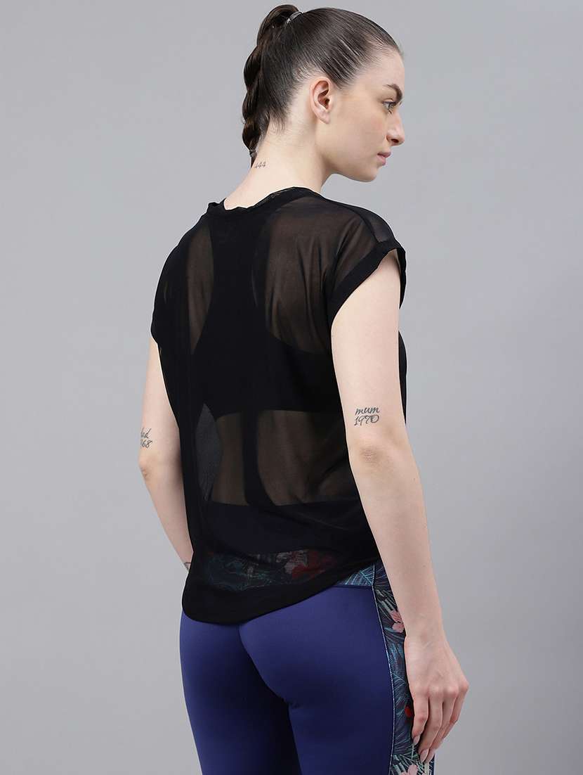 women typography printed relaxed fit dri-fit t-shirt - 21763049 -  Standard Image - 3