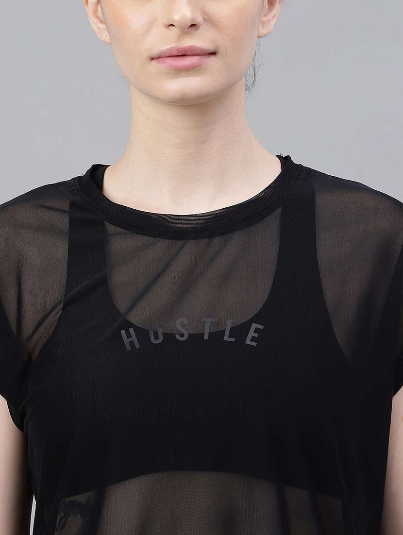 women typography printed relaxed fit dri-fit t-shirt - 21763049 -  Standard Image - 5