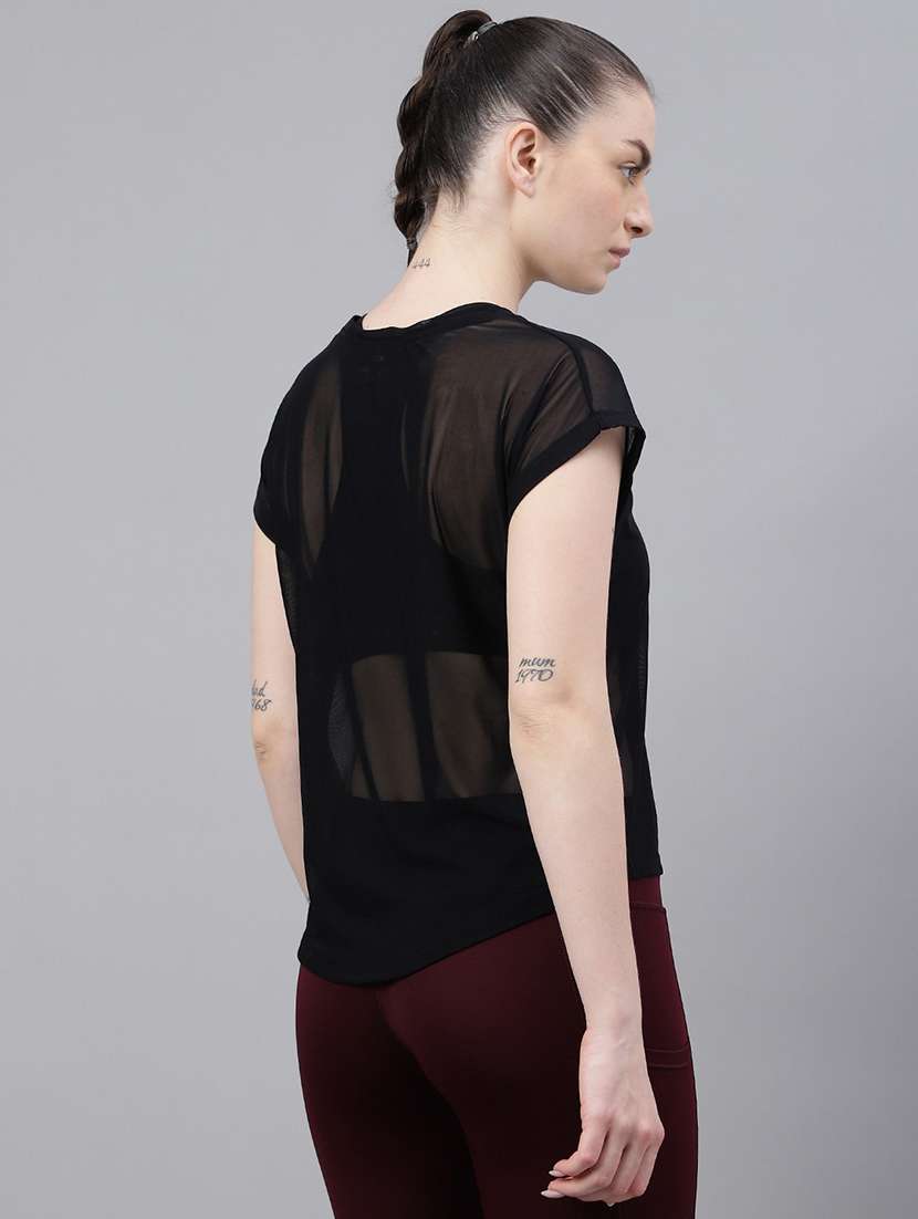 women typography printed relaxed fit dri-fit t-shirt - 21763051 -  Standard Image - 3