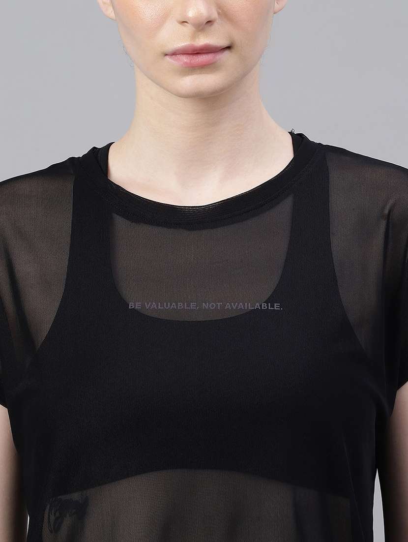 women typography printed relaxed fit dri-fit t-shirt - 21763051 -  Standard Image - 5