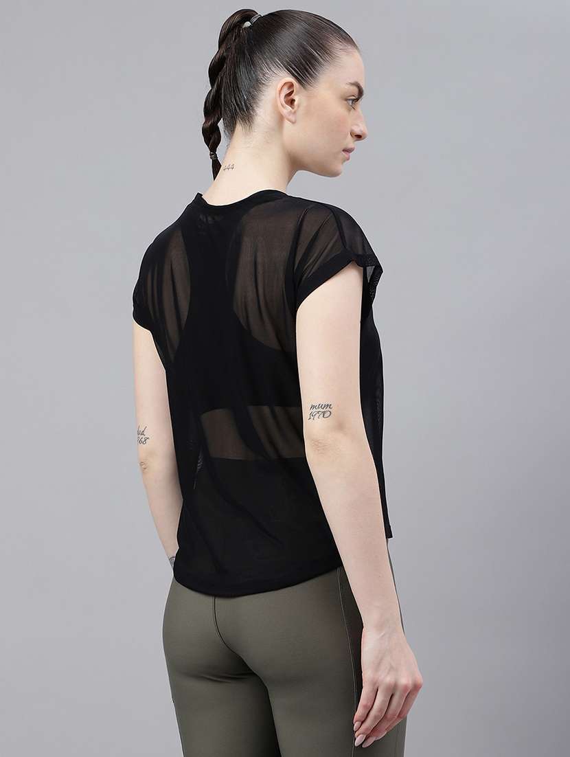 women typography printed relaxed fit dri-fit t-shirt - 21763052 -  Standard Image - 3