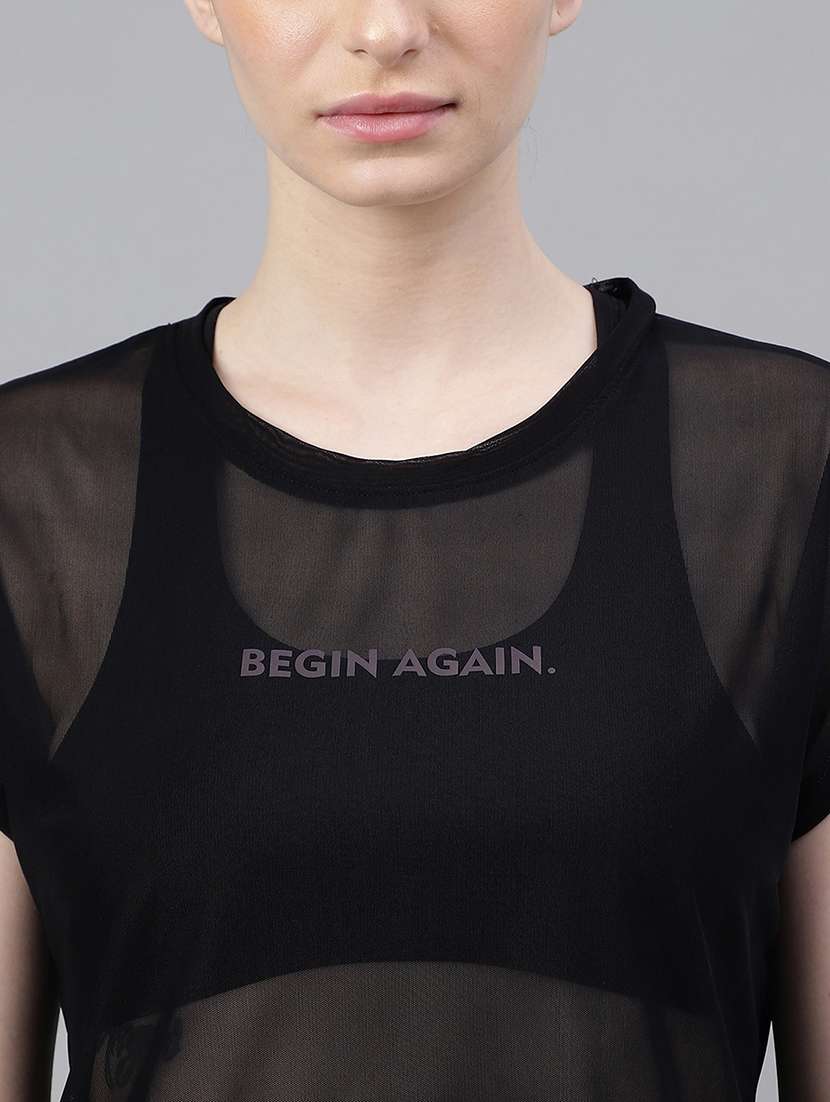 women typography printed relaxed fit dri-fit t-shirt - 21763052 -  Standard Image - 5