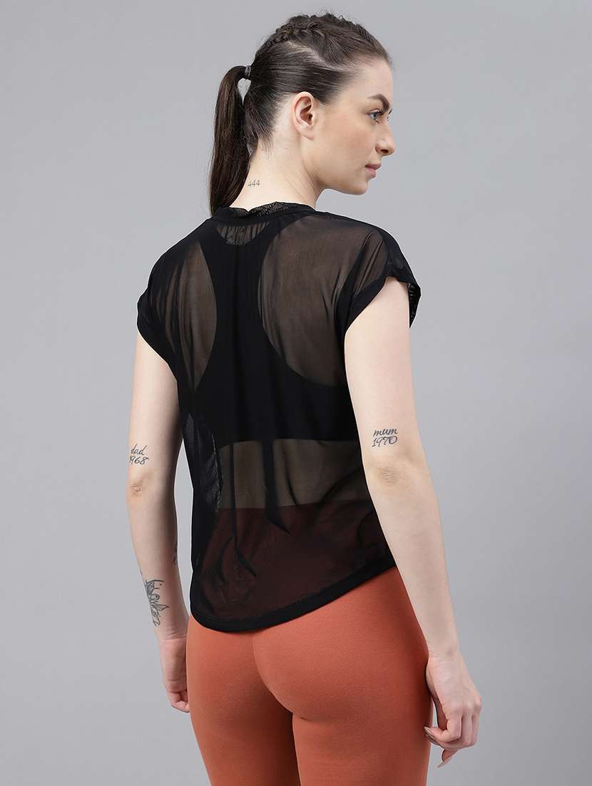 women typography printed relaxed fit dri-fit t-shirt - 21763053 -  Standard Image - 3