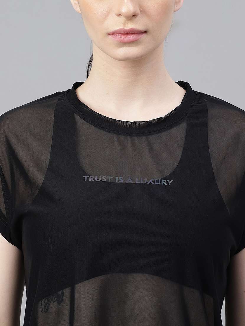 women typography printed relaxed fit dri-fit t-shirt - 21763053 -  Standard Image - 5