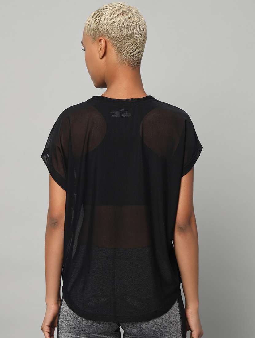 women typography printed relaxed fit dri-fit t-shirt - 21763059 -  Standard Image - 3