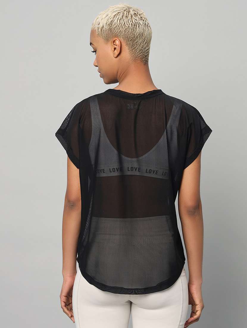 women typography printed relaxed fit dri-fit t-shirt - 21763061 -  Standard Image - 3