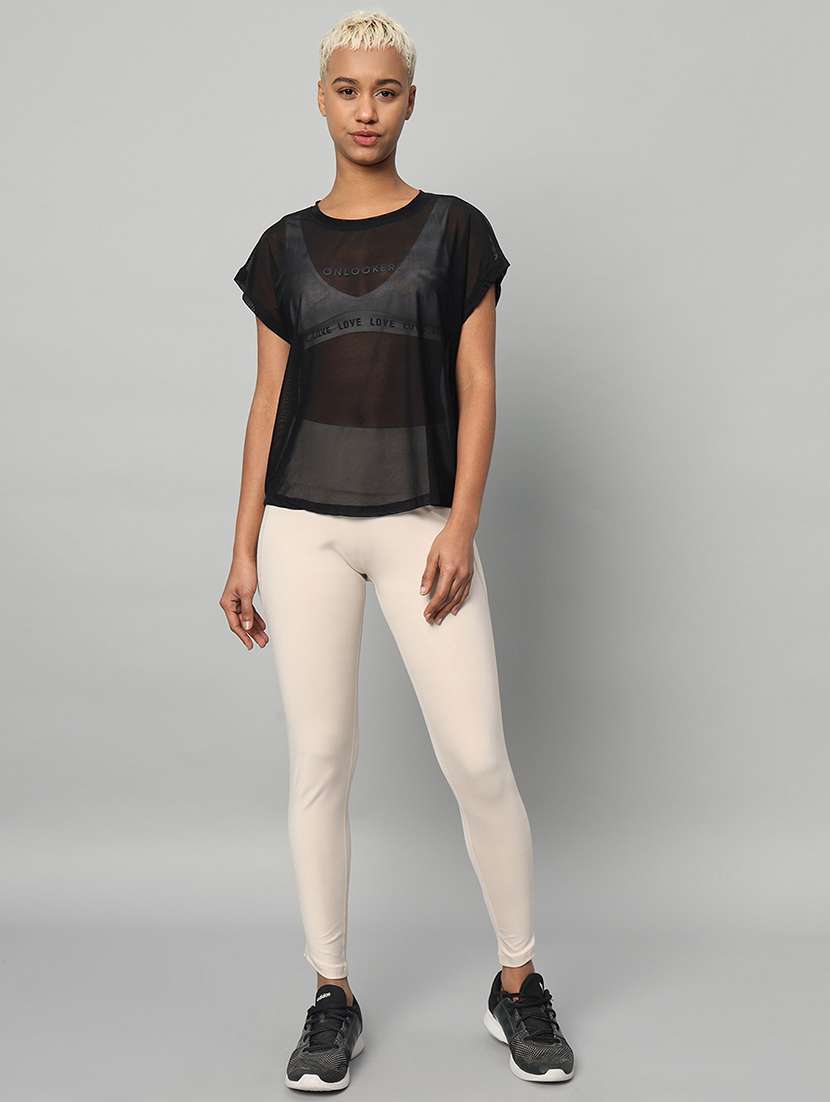 women typography printed relaxed fit dri-fit t-shirt - 21763064 -  Standard Image - 5