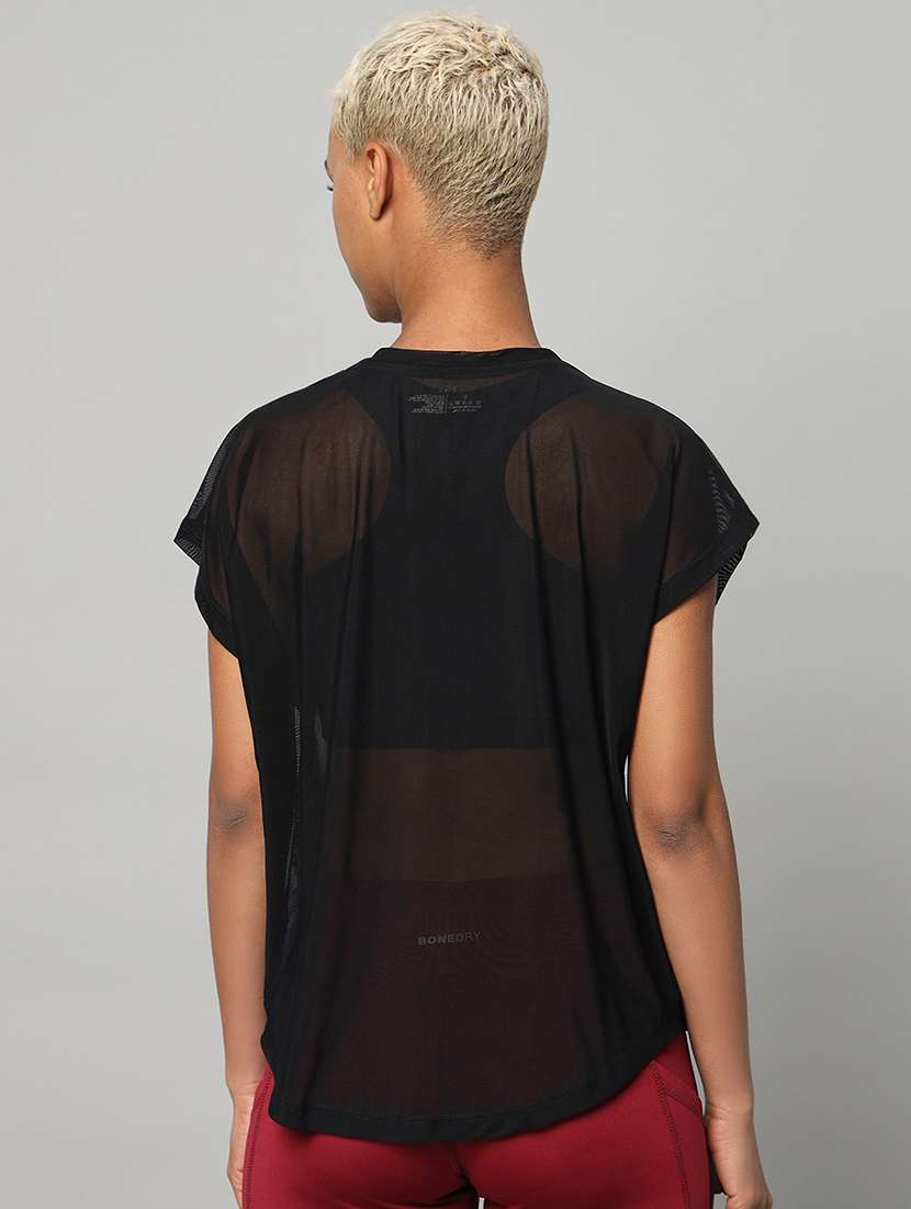 women typography printed relaxed fit dri-fit t-shirt - 21763065 -  Standard Image - 3