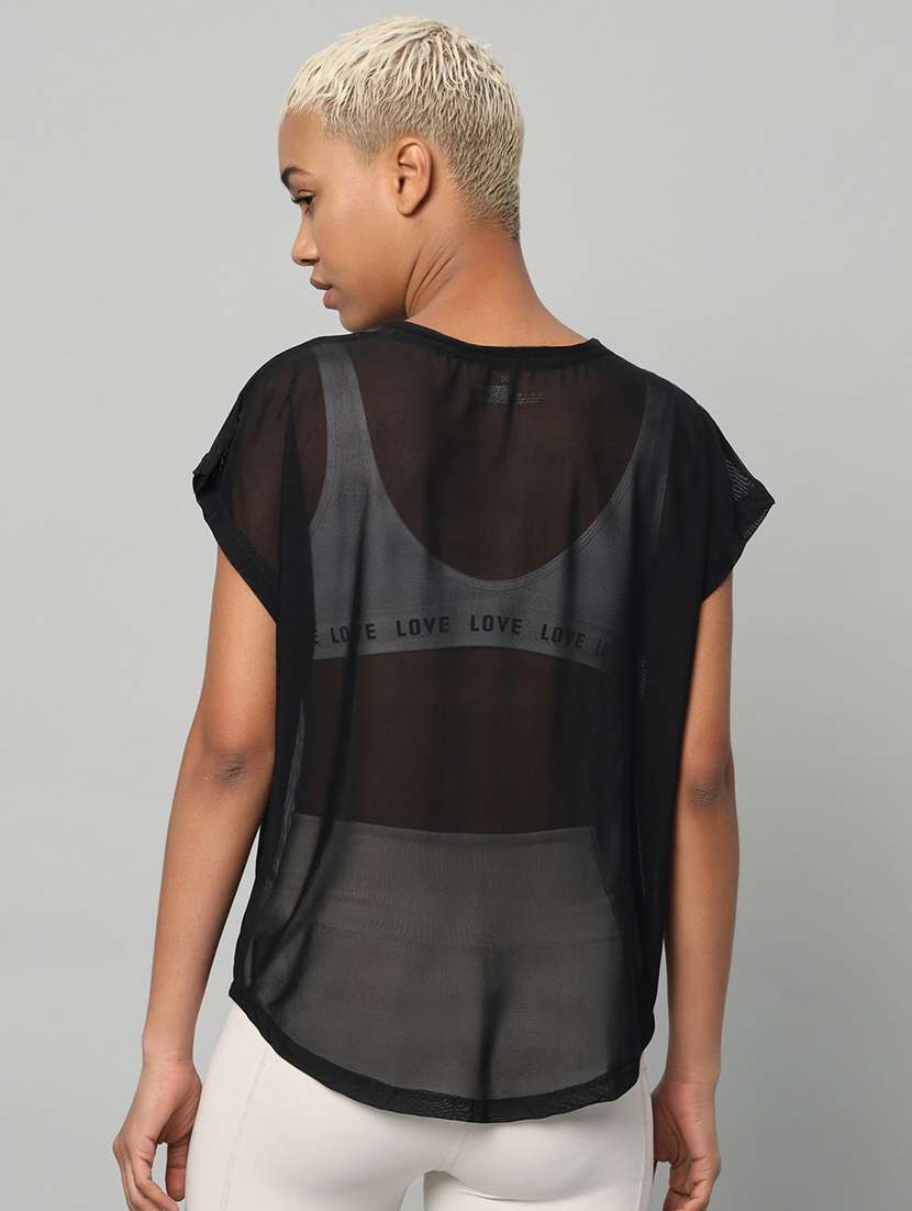 women typography printed relaxed fit dri-fit t-shirt - 21763067 -  Standard Image - 3