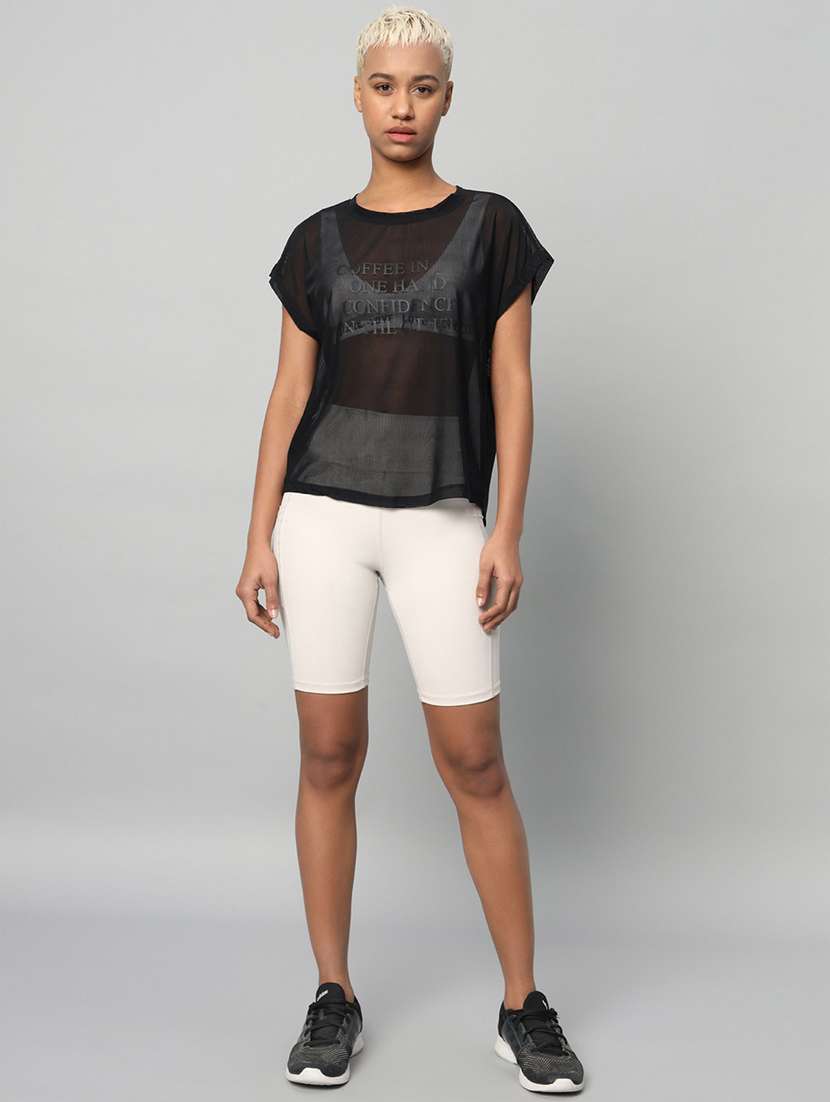 women typography printed relaxed fit dri-fit t-shirt - 21763070 -  Standard Image - 5