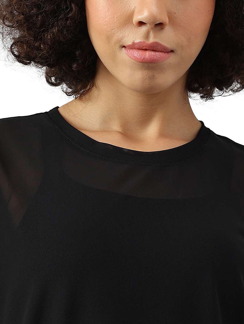 women round neck plain relaxed fit dri-fit t-shirt - 21763073 -  Standard Image - 5