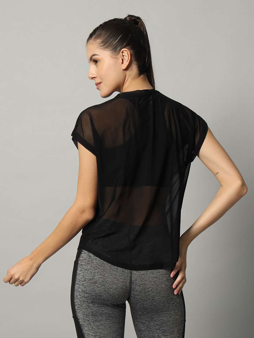 women typography printed relaxed fit dri-fit t-shirt - 21763075 -  Standard Image - 3