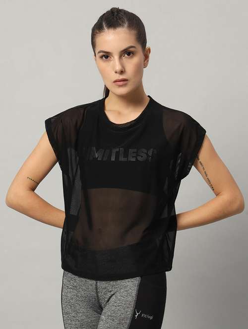 women typography printed relaxed fit dri-fit t-shirt - 21763078 -  Standard Image - 0