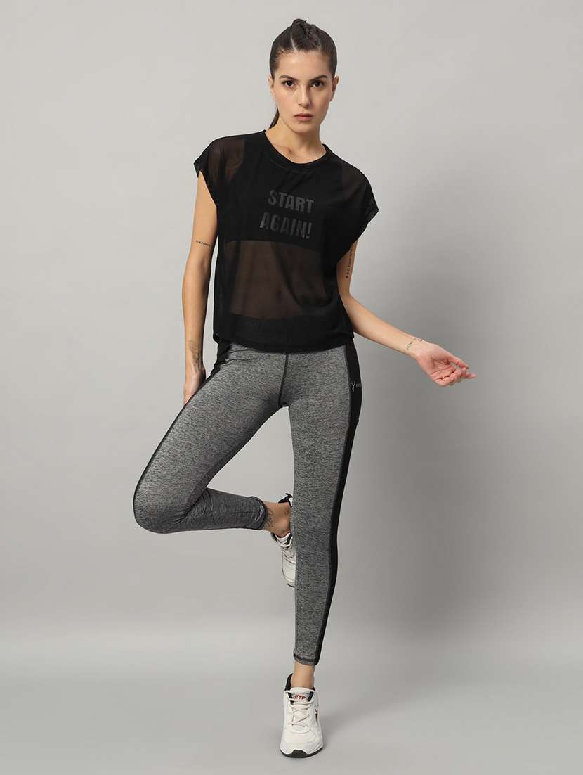 women typography printed relaxed fit dri-fit t-shirt - 21763079 -  Standard Image - 5