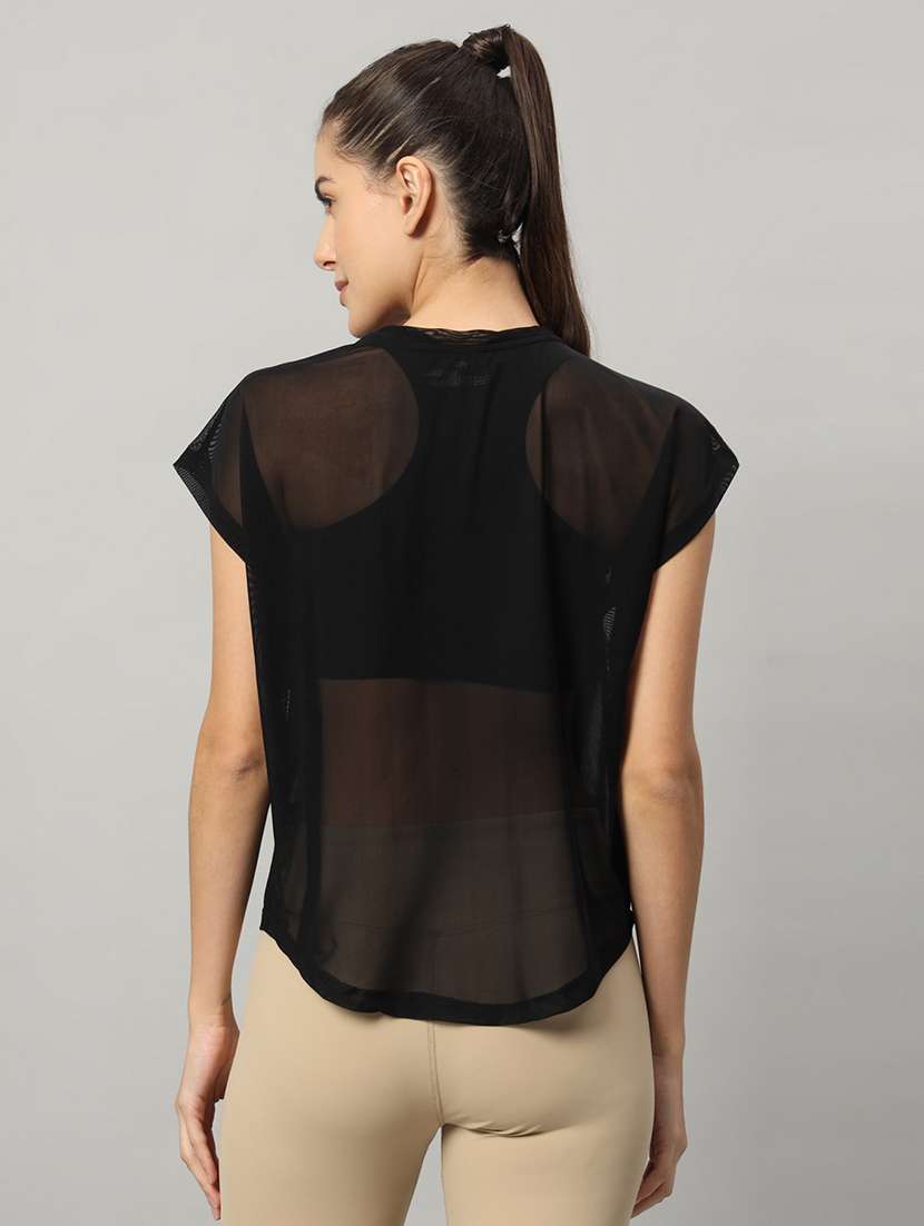 women typography printed relaxed fit dri-fit t-shirt - 21763081 -  Standard Image - 3