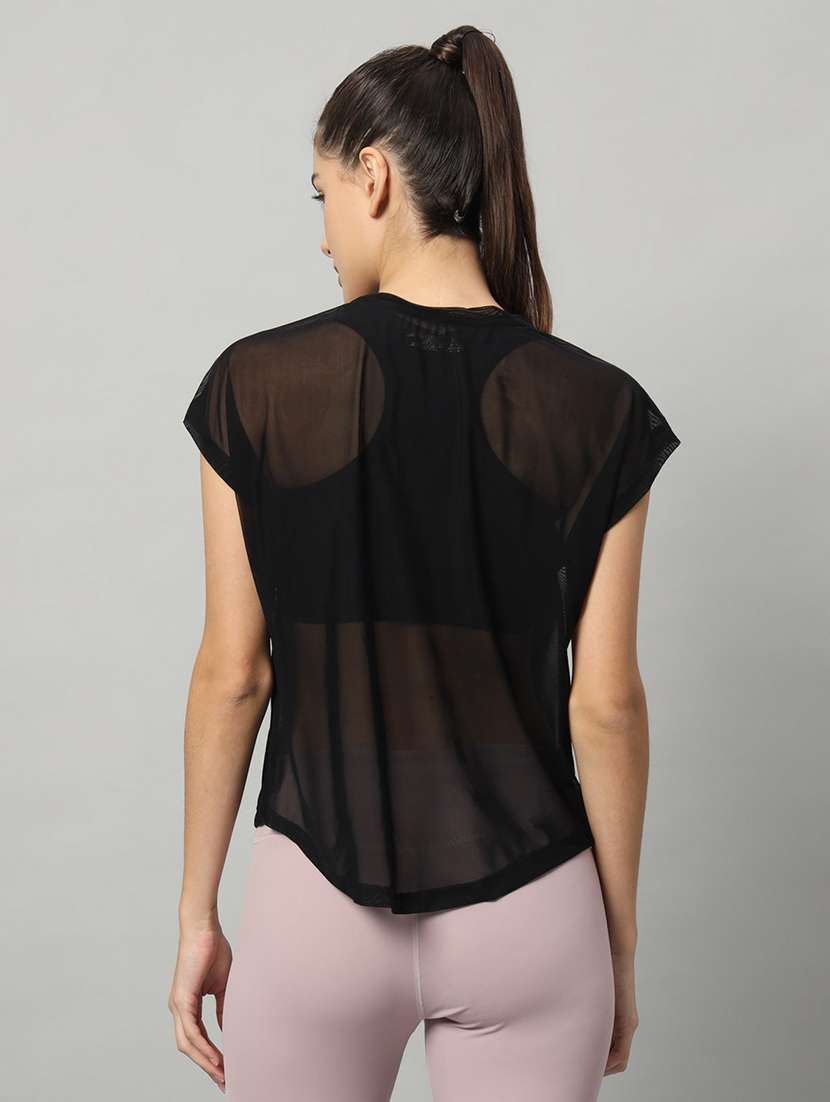 women typography printed relaxed fit dri-fit t-shirt - 21763083 -  Standard Image - 3