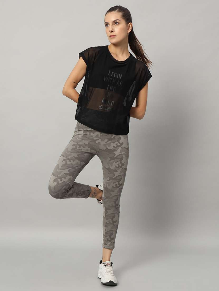 women typography printed relaxed fit dri-fit t-shirt - 21763084 -  Standard Image - 5