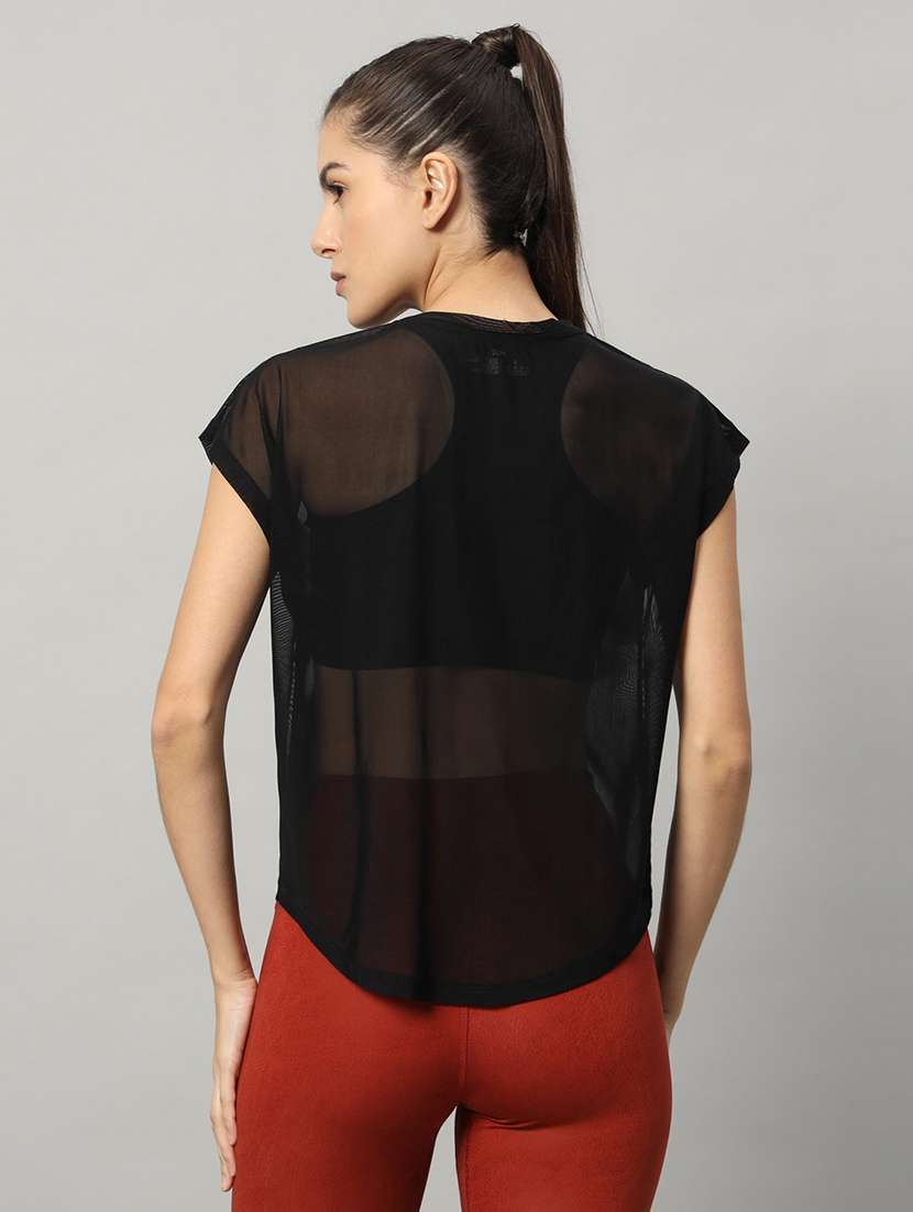 women typography printed relaxed fit dri-fit t-shirt - 21763085 -  Standard Image - 3