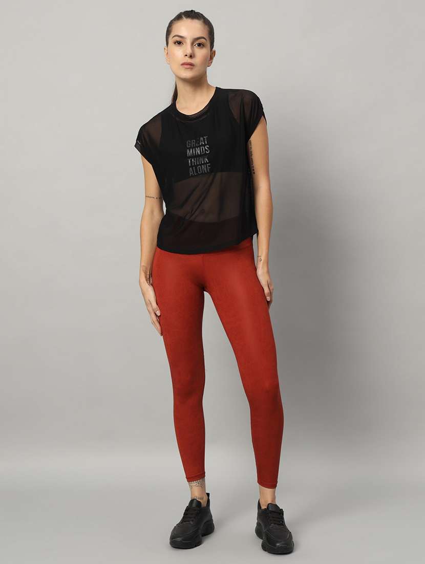 women typography printed relaxed fit dri-fit t-shirt - 21763085 -  Standard Image - 5