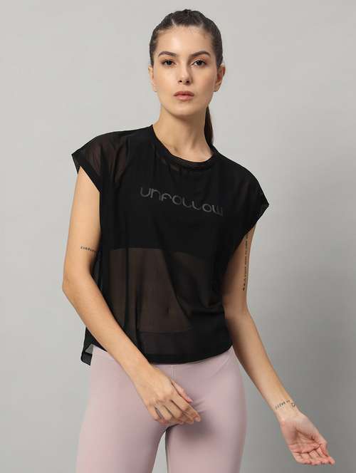 women typography printed relaxed fit dri-fit t-shirt - 21763086 -  Standard Image - 0