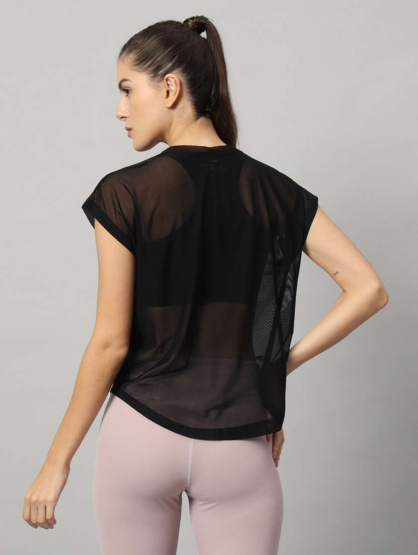 women typography printed relaxed fit dri-fit t-shirt - 21763086 -  Standard Image - 3