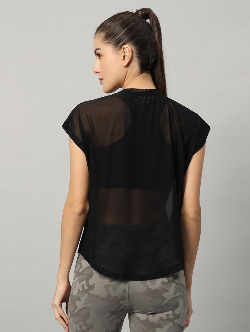 women typography printed relaxed fit dri-fit t-shirt - 21763088 - Standard Image - 3