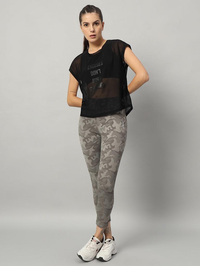 women typography printed relaxed fit dri-fit t-shirt - 21763088 - Standard Image - 5